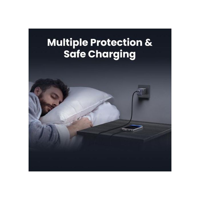 UGREEN 35042 Cargador Nexode Air 65W, 2x USB-C, 1x USB-A, Carga Rápida, Gris