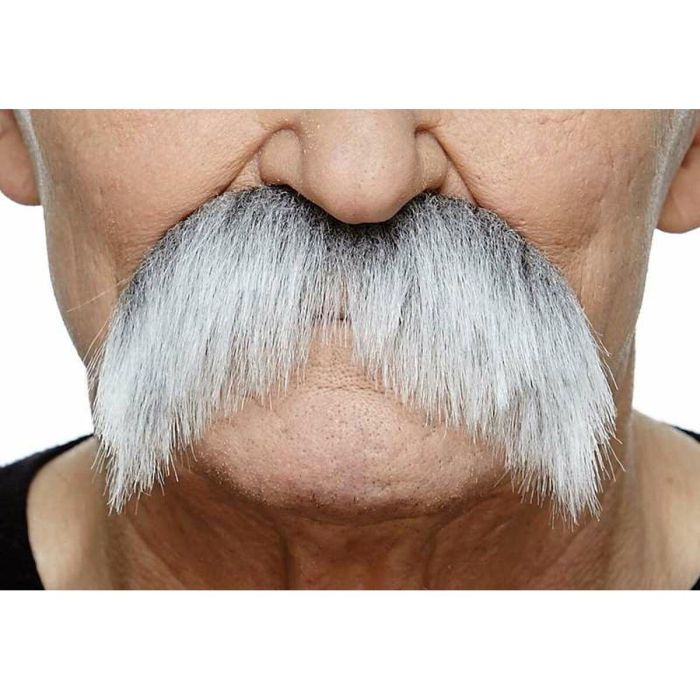 Bigote blanco talla única Bigote blanco talla única