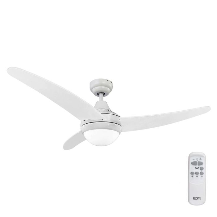 Ventilador de techo modelo egeo. color blanco. potencia: 60 W aspas: ø122cm con mando a distancia edm