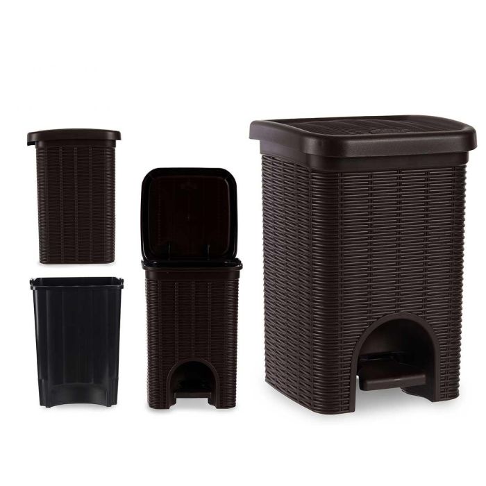 Papelera Elegance Peq 6L Chocolate Stefanplast 20X28CM (6 Unidades) Papelera Elegance Peq 6L Chocolate Stefanplast 20X28CM (6 Unidades)