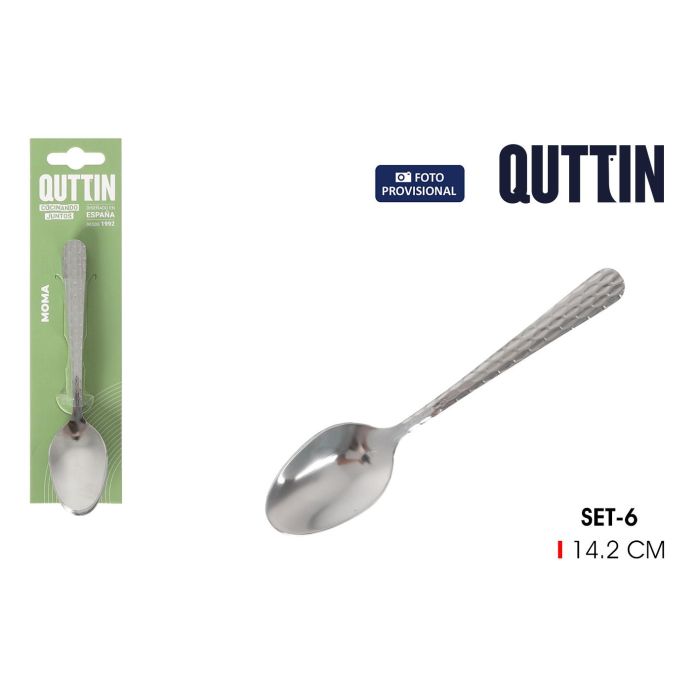 Inde Set de 6 Cucharas de Postre Moma, Acero Inoxidable 1.5 mm, 14.2x3.2 cm (12 Cajas) 0 Inde Set de 6 Cucharas de Postre Moma, Acero Inoxidable 1.5 mm, 14.2x3.2 cm (12 Cajas) 0
