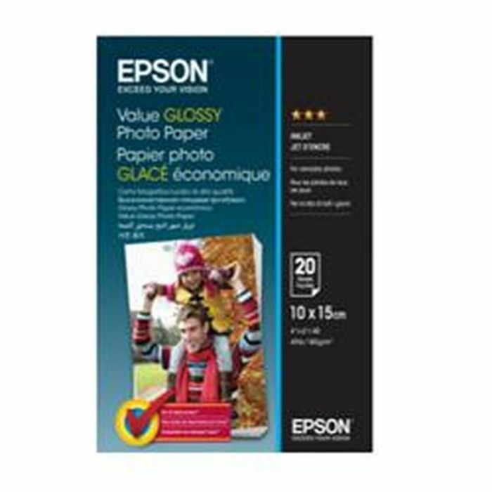 Papel Fotográfico Brillante Epson C13S400037 A4 20 Hojas (1 unidad)