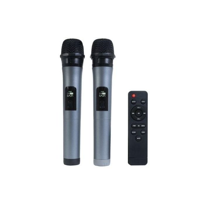 Fonestar Sing - Barra de Sonido Portátil Bluetooth 30W con Karaoke, Micrófonos Inalámbricos y USB 3