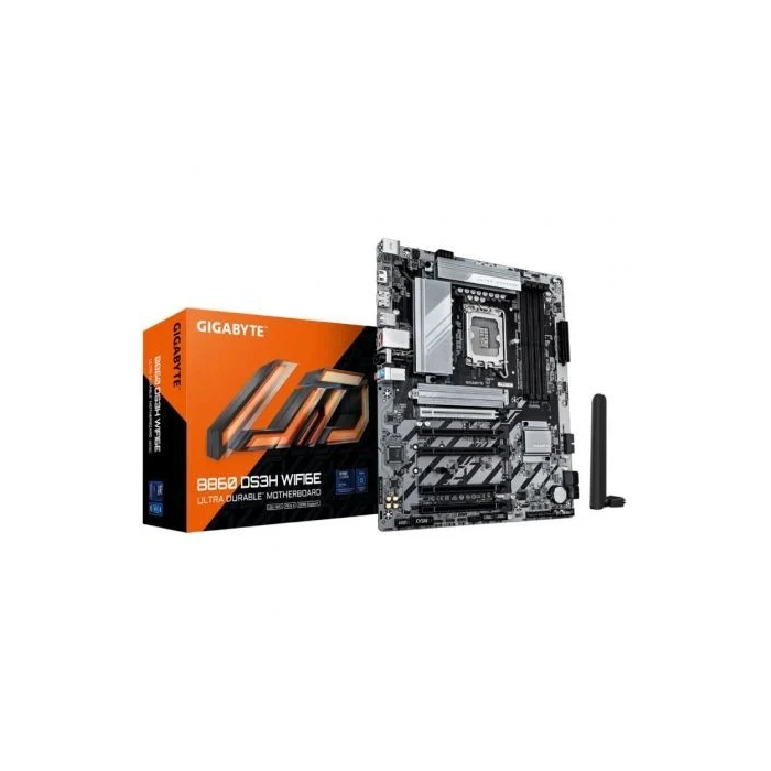 GIGABYTE Placa Base B860 DS3H WIFI6E Intel B860 LGA 1851 ATX DDR5 WiFi 6E 2.5GbE