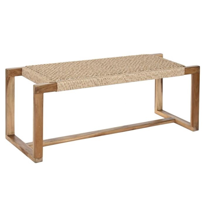 DKD Home Decor Descalzadora Boho de Teca y Fibra Marrón 120 x 40 x 45 cm 1 DKD Home Decor Descalzadora Boho de Teca y Fibra Marrón 120 x 40 x 45 cm 1