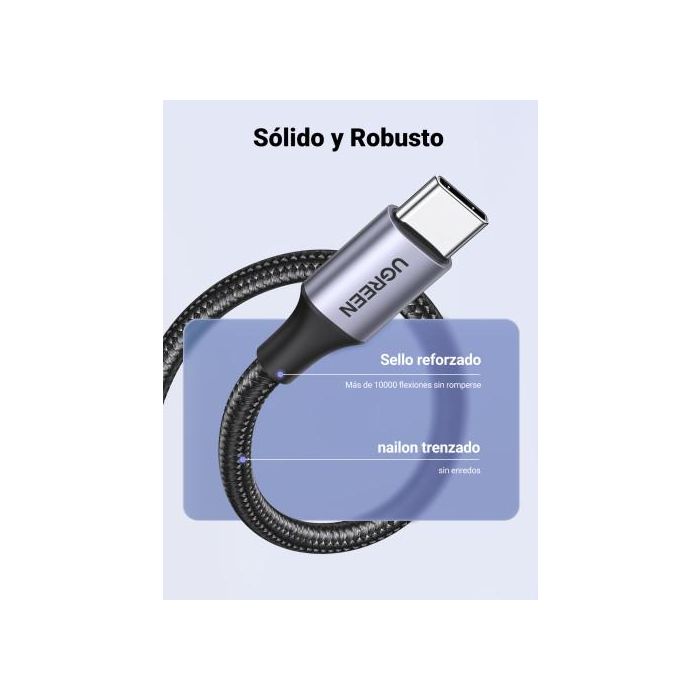 Ugreen 60126 Cable Usb 1 M Usb C Usb A Negro, Gris 4 Ugreen 60126 Cable Usb 1 M Usb C Usb A Negro, Gris 4