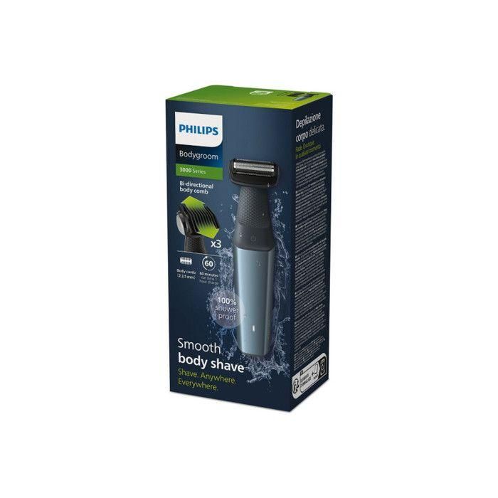 Philips Afeitadora Corporal Bodygroom 3000 3, Wet & Dry, Carga USB, 3 Ajustes de Longitud 1 Philips Afeitadora Corporal Bodygroom 3000 3, Wet & Dry, Carga USB, 3 Ajustes de Longitud 1
