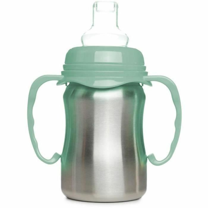 Thermobaby THE3023191861189 Vaso de aprendizaje Acero Inoxidable 180 ml Verde Cactus Ergonómico Antigoteo 2