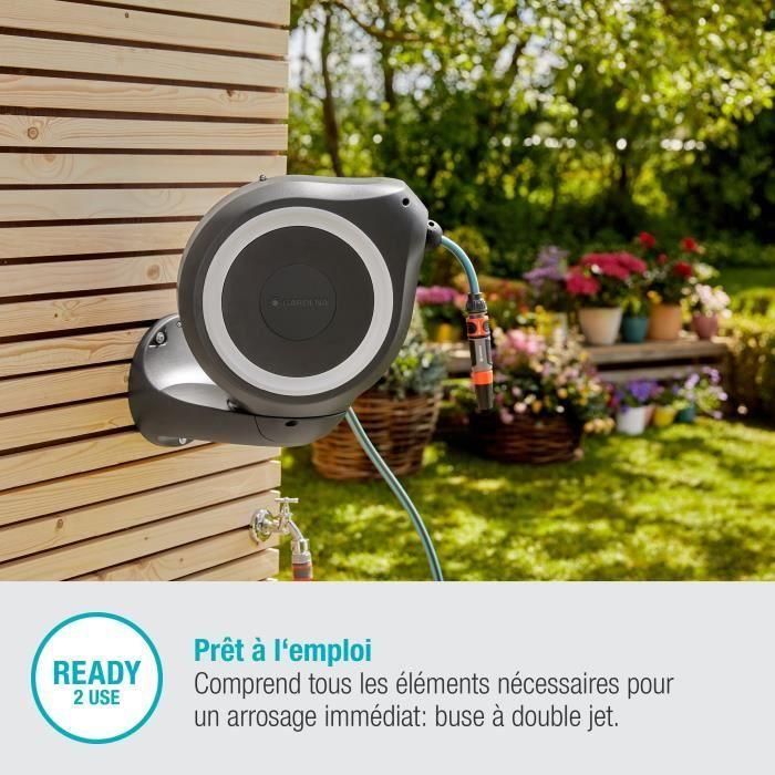 Gardena 1860220 Enrollador de Manguera Automático de Pared S 15m 5 Gardena 1860220 Enrollador de Manguera Automático de Pared S 15m 5