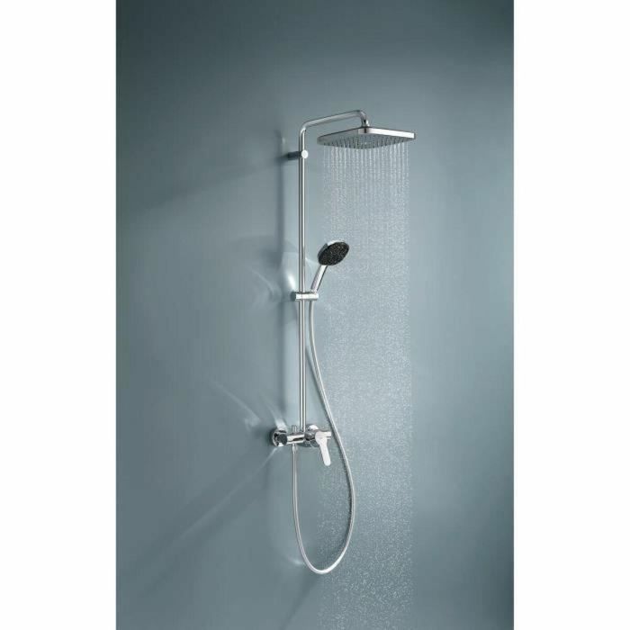 Grohe 26985001 Columna de ducha con mezclador monomando, Ahorro de agua, Vitalio Comfort 250, Cromo 1
