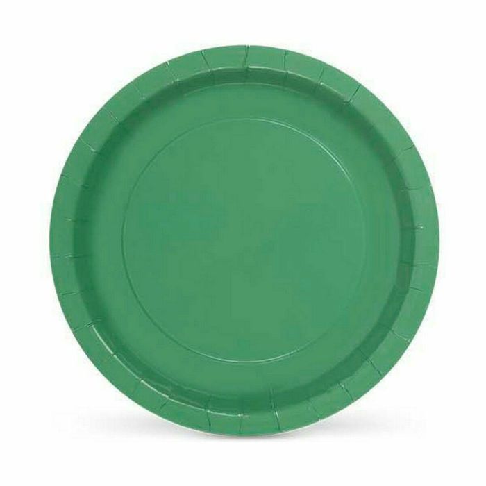 Set de Platos Algon Desechables Cartón Verde 10 Piezas 20 x 20 x 1,5 cm (36 Unidades) 1