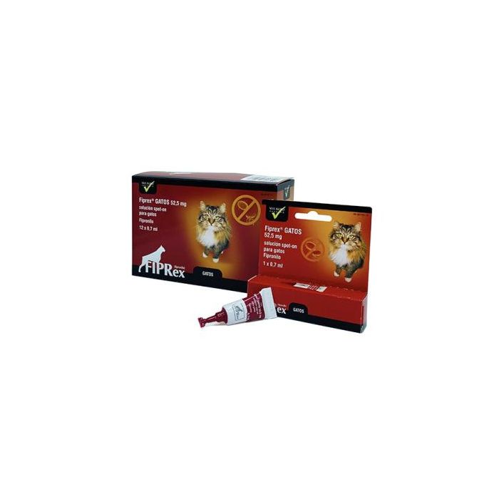 Fiprex Pipetas Antiparasitarias para Gatos - 12 Unidades, Elimina Pulgas y Garrapatas Fiprex Pipetas Antiparasitarias para Gatos - 12 Unidades, Elimina Pulgas y Garrapatas