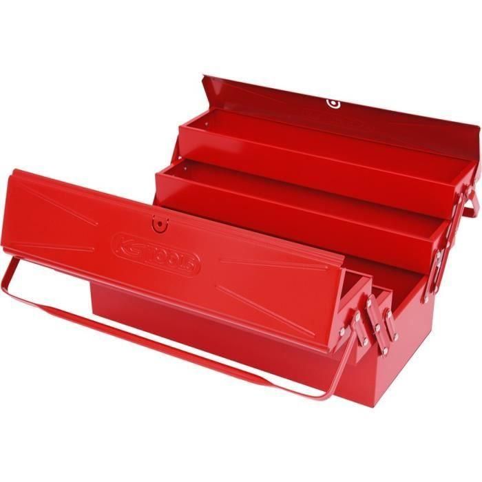 Caja de herramientas - KS TOOLS - 999.0120 - Caja metálica con 5 compartimentos - L.420 mm - Uniones remachadas 4 Caja de herramientas - KS TOOLS - 999.0120 - Caja metálica con 5 compartimentos - L.420 mm - Uniones remachadas 4