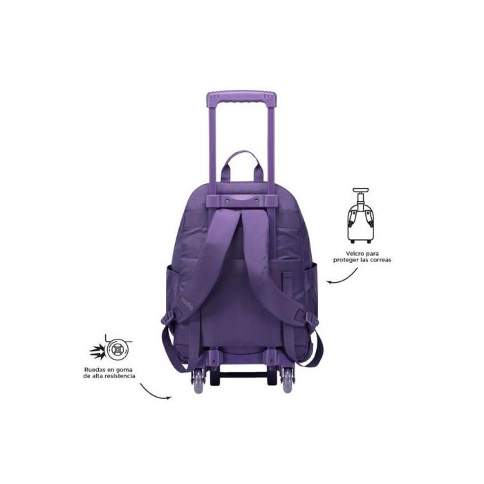 Totto Mochila Escolar con Ruedas MA03TKI003-23100-Z1V Azul Marino, Compartimento PC 14", 27L 2