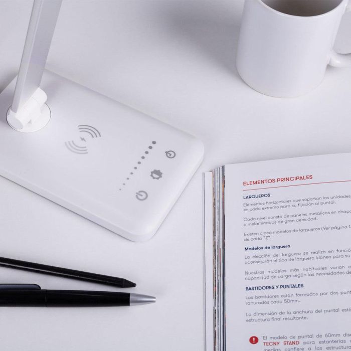 Lámpara de Mesa LED con Cargador Teléfono Inalámbrico 6W 420Lm CCT Regulable 7 Lámpara de Mesa LED con Cargador Teléfono Inalámbrico 6W 420Lm CCT Regulable 7