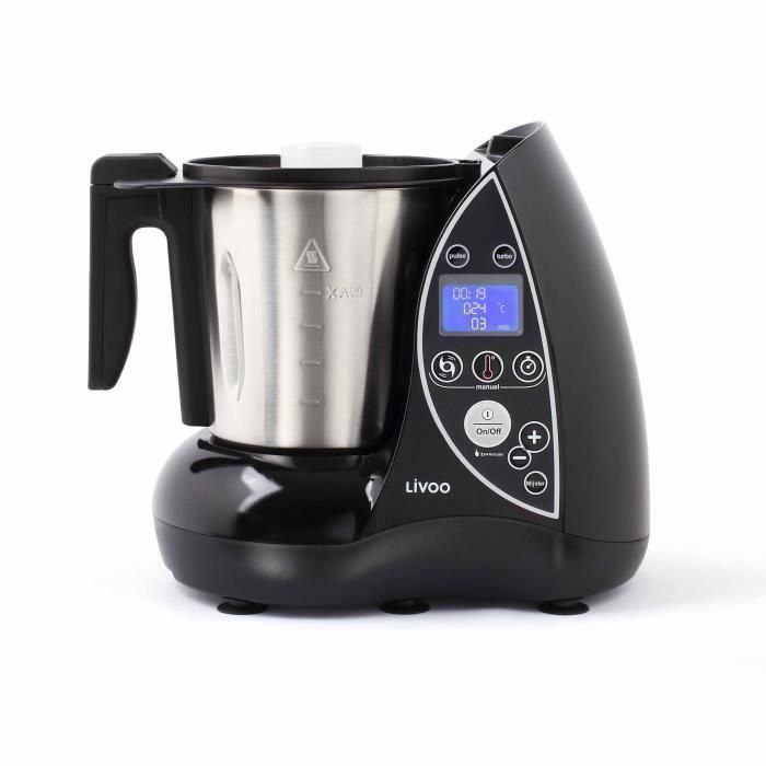 LIVOO DOP142N Procesador de comida caliente - Negro y metal 1 LIVOO DOP142N Procesador de comida caliente - Negro y metal 1