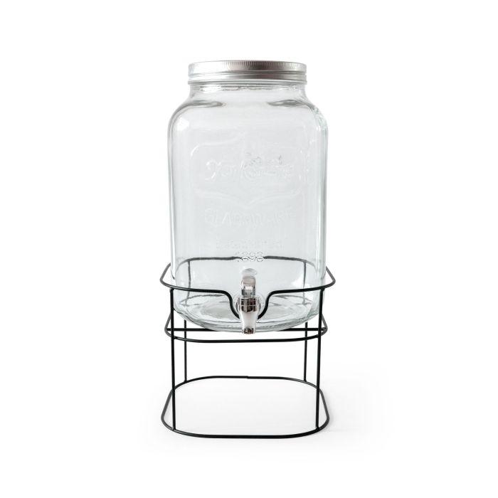 Tarro dispensador con grifo de 8 litros y soporte de metal - La Mediterran por Inde (4 Unidades) 8 Tarro dispensador con grifo de 8 litros y soporte de metal - La Mediterran por Inde (4 Unidades) 8