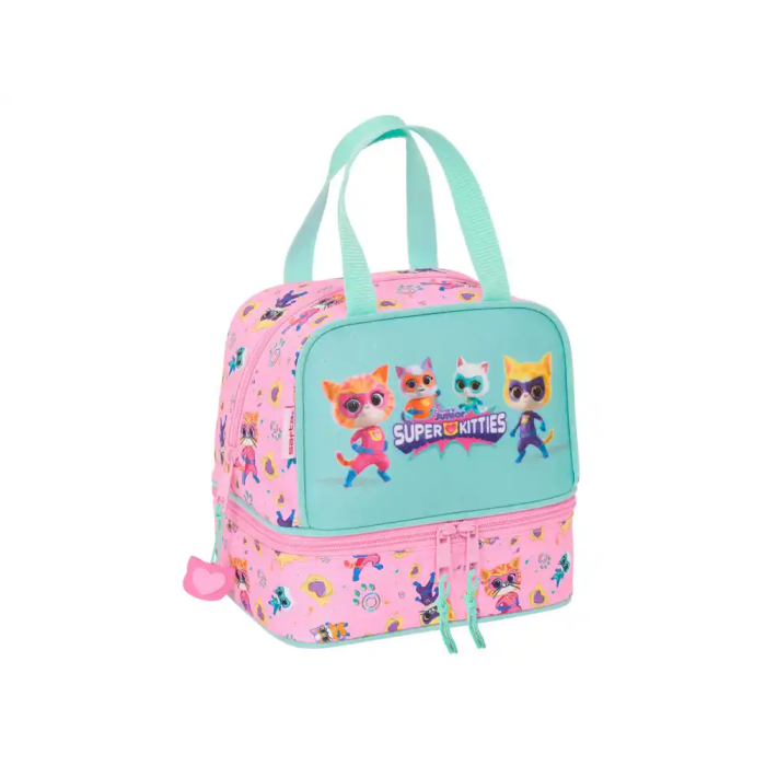 Portameriendas SuperKitties Rosa Turquesa 20 x 20 x 15 cm 0 Portameriendas SuperKitties Rosa Turquesa 20 x 20 x 15 cm 0