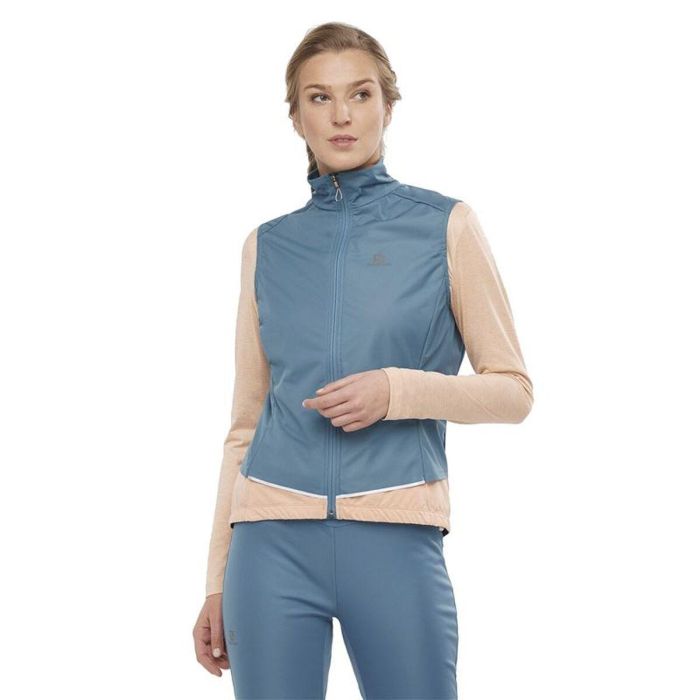 Chaleco de Running Salomon Light Shell W Azul claro Chaleco de Running Salomon Light Shell W Azul claro