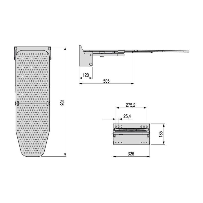 Emuca Tabla de planchar plegable a pared Iron Wall, giratoria 180º, Acero y Madera, Blanco 3 Emuca Tabla de planchar plegable a pared Iron Wall, giratoria 180º, Acero y Madera, Blanco 3