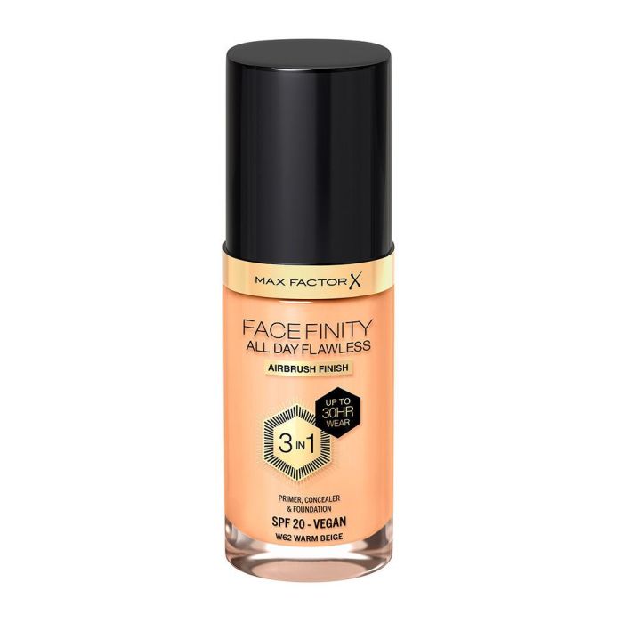 Max Factor Facefinity All Day Flawless 3 In 1 Foundation #W62-Warm Beige 30 ml 1 Max Factor Facefinity All Day Flawless 3 In 1 Foundation #W62-Warm Beige 30 ml 1