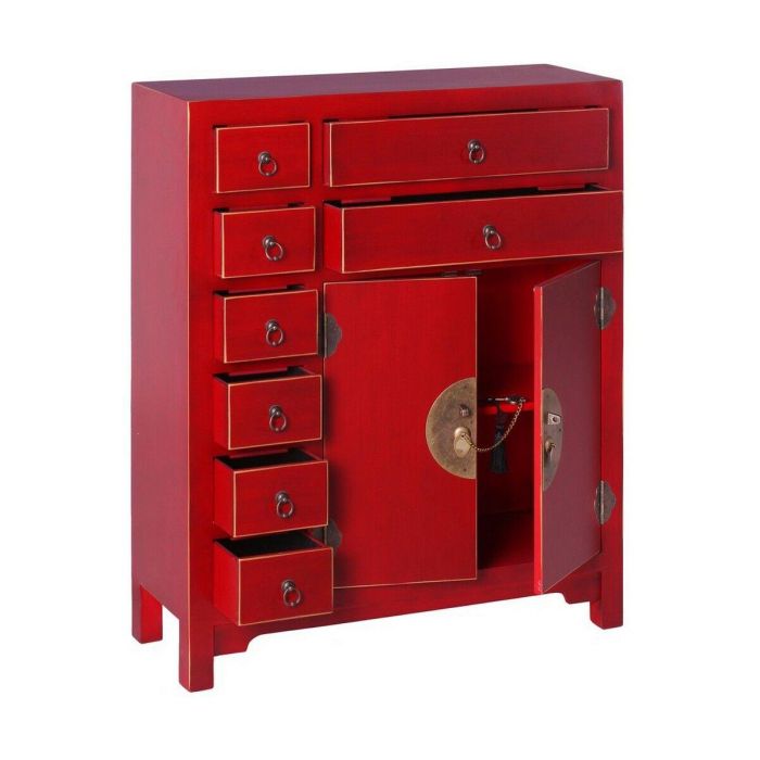 Aparador ORIENTE 73 x 26 x 90 cm Rojo Madera 3 Aparador ORIENTE 73 x 26 x 90 cm Rojo Madera 3
