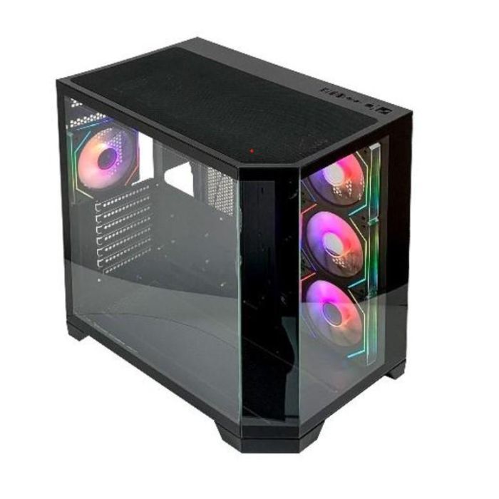 L - link Caja Ordenador Gaming Nova RGB ATX USB 3.0, Torre, Vidrio Templado, 4 Ventiladores RGB, Sin Fuente L - link Caja Ordenador Gaming Nova RGB ATX USB 3.0, Torre, Vidrio Templado, 4 Ventiladores RGB, Sin Fuente