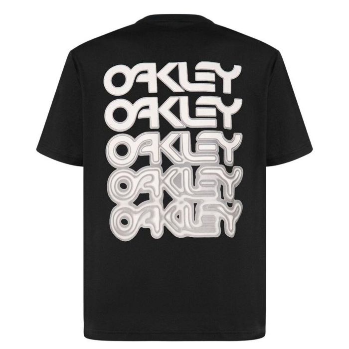 Camiseta de Manga Corta Hombre Oakley B1B Repeated Tee Negro 9-10 Años 3