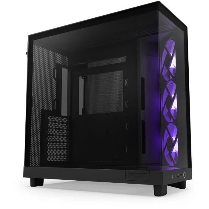 NZXT H6 Air Flow Midi Tower Negro - CC-H61FB-R1 - Ventiladores 3x120mm, Compatibilidad ATX/microATX/Mini-ITX, Vidrio Templado 1