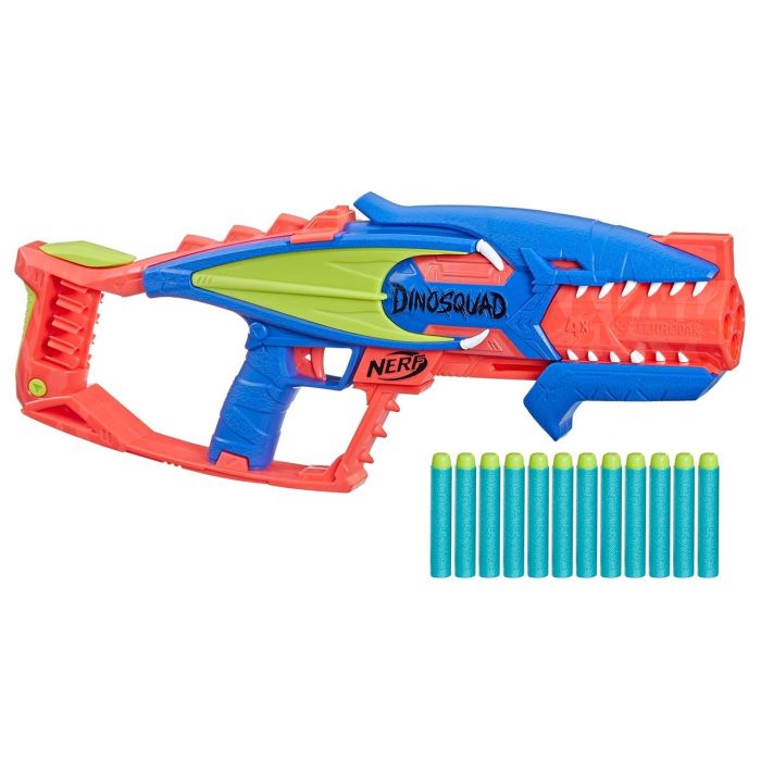 Hasbro Nerf DinoSquad Terrodak F6313 Lanzador de Dardos con Diseño de Pterodáctilo para Niños +8 Años, Incluye 12 Dardos Nerf Elite 1 Hasbro Nerf DinoSquad Terrodak F6313 Lanzador de Dardos con Diseño de Pterodáctilo para Niños +8 Años, Incluye 12 Dardos Nerf Elite 1