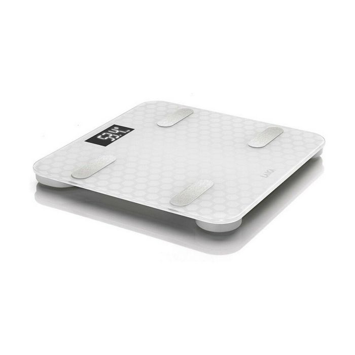 Báscula Digital de Baño LAICA Blanco Plateado Báscula Digital de Baño LAICA Blanco Plateado