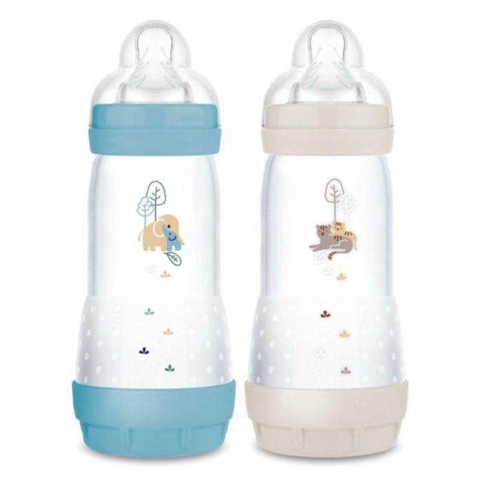 Set de 2 biberones - MAM - Easy Start - Anticólico - 320 ml - Tetina Flow 3 - Ocean + Sand