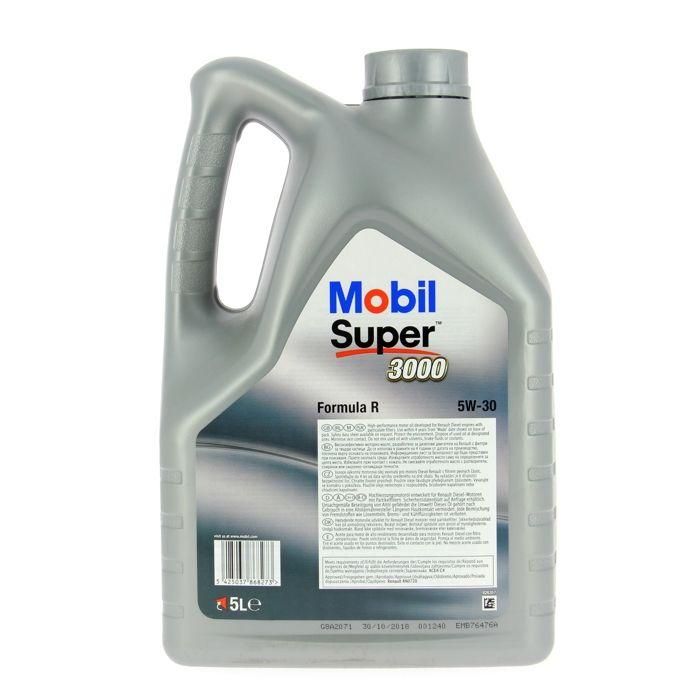 Aceite de motor sintético MOBIL S3000 - 5W30 Formula-R - 5 L 1