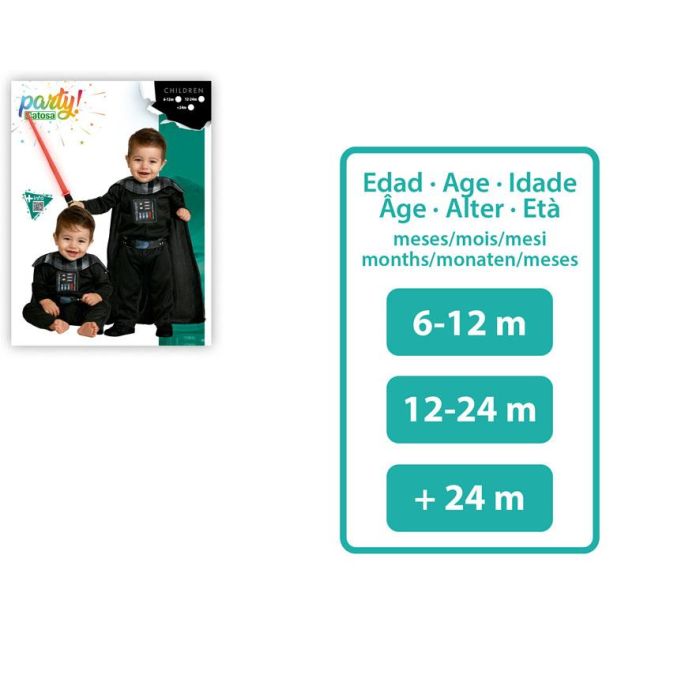 Disfraz Galaxia Negro con Capa Bebé Niño 1 Disfraz Galaxia Negro con Capa Bebé Niño 1