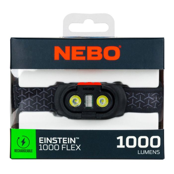 Foco frontal einstein™ 1000. flex recarg/pilas. nebo 4