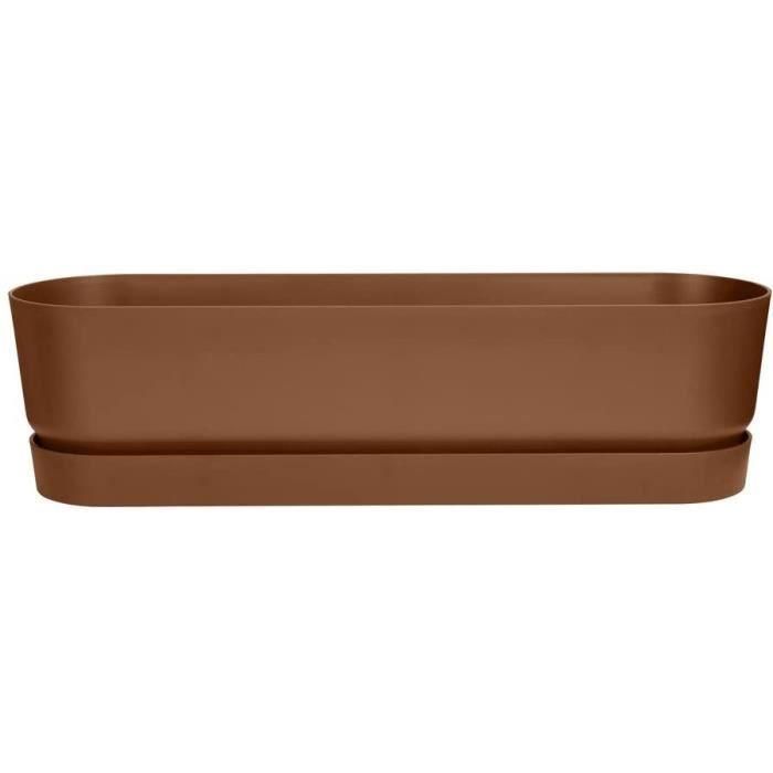 Greenville Oval Planter - Plastic - Ø70 - marrón congelado 1