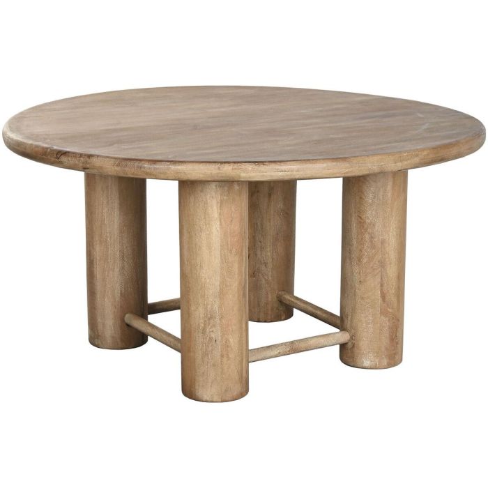 Mesa Redonda Comedor Alpino DKD Home Decor Marron 150 x 78.7 x 150 cm 4 Mesa Redonda Comedor Alpino DKD Home Decor Marron 150 x 78.7 x 150 cm 4