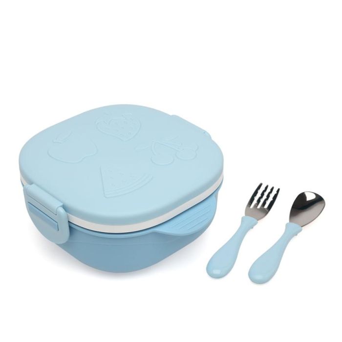 Caja Almuerzo Cuadrado Acero Inoxidable Azul 3 Caja Almuerzo Cuadrado Acero Inoxidable Azul 3