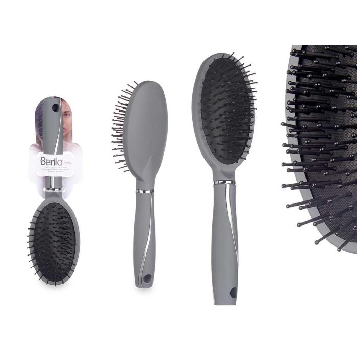 Cepillo de Cabello Gris Siliconado Berilo 7x25.5x3.5 cm (24 Unidades) 0 Cepillo de Cabello Gris Siliconado Berilo 7x25.5x3.5 cm (24 Unidades) 0