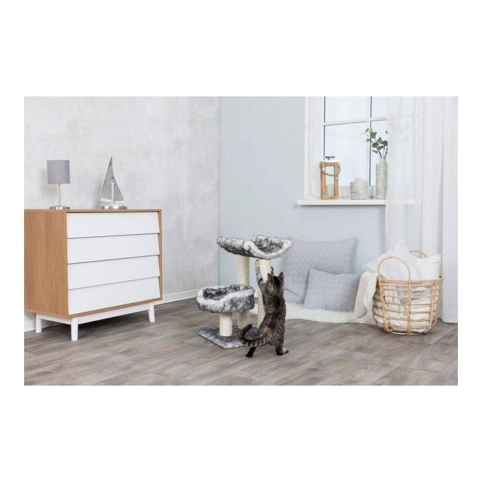 Trixie Árbol de gato Isaba, 62 cm de alto, con felpa de pelo largo y sisal natural, Blanco y negro 4 Trixie Árbol de gato Isaba, 62 cm de alto, con felpa de pelo largo y sisal natural, Blanco y negro 4