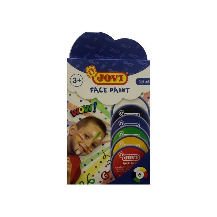 Jovi Estuche 6 Botes Pintura de Maquillaje 8 mL Colores Surtidos - Hipoalergénico, Base Grasa, Fácil Aplicación