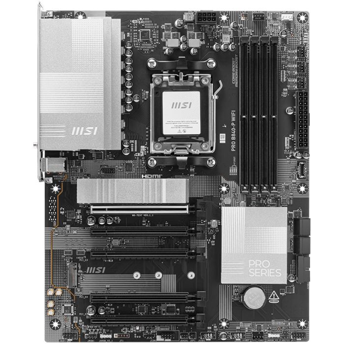 MSI PRO B840-P Placa Base ATX AM5 para AMD Ryzen 7000/8000/9000, DDR5, Wi-Fi 7, Bluetooth 5.4 1