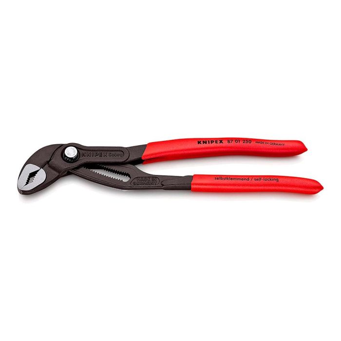 Knipex Tenazas ajustables cobra® 8701250, ajuste automático, mordazas templadas, 240x44x14mm, rojo/negro Knipex Tenazas ajustables cobra® 8701250, ajuste automático, mordazas templadas, 240x44x14mm, rojo/negro