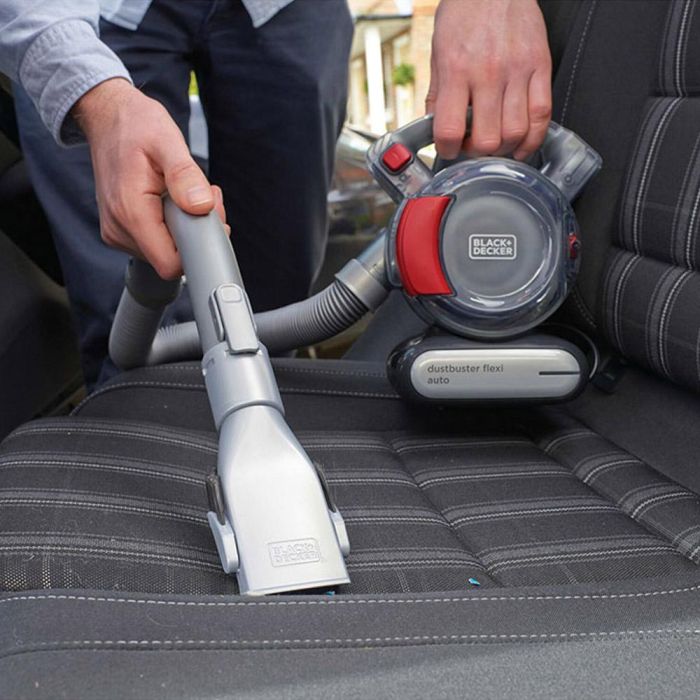 Black+Decker PD-1200-AV Aspirador de Mano para Coche 12V, Acción Ciclónica, Tubo Flexible, Motor en el Filtro 5