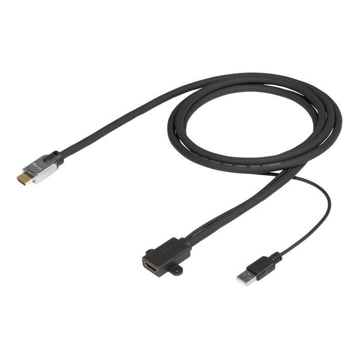 Vivolink Pro HDMI Cable 2m M/F w/usb power