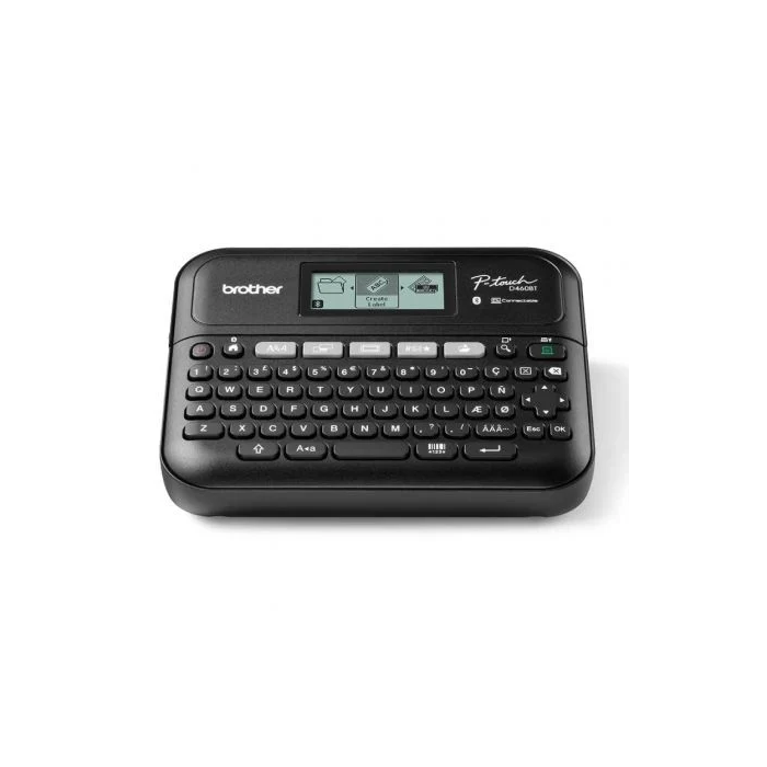 BROTHER Rotuladora electrónica de sobremesa PT-D460BTVP con teclado, conexión a PC y móvil
