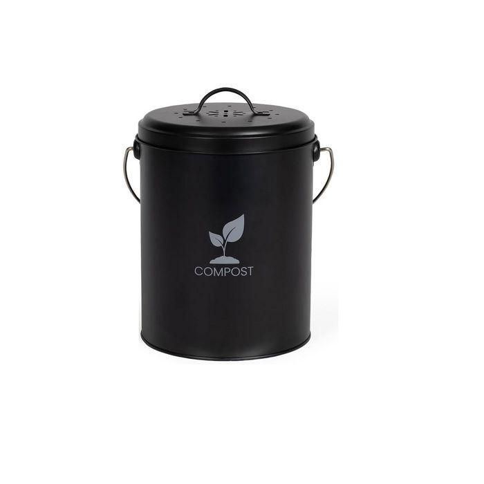 Cubo de compostaje de cocina negro Livoo de 6 l - MES154N 1 Cubo de compostaje de cocina negro Livoo de 6 l - MES154N 1