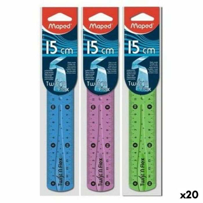 Set de reglas Maped Twist'n Flex Multicolor 15 cm 20 Unidades 0 Set de reglas Maped Twist'n Flex Multicolor 15 cm 20 Unidades 0