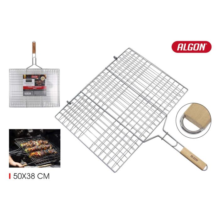 Parrilla BBQ Cr-Wood sin Patas 50x38 cm Algon BBQ (8 Unidades) Parrilla BBQ Cr-Wood sin Patas 50x38 cm Algon BBQ (8 Unidades)