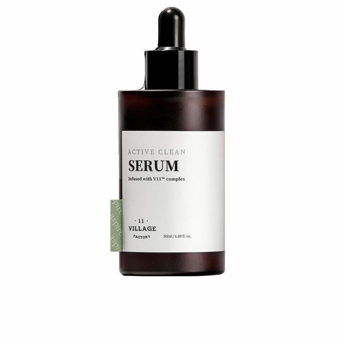 Village 11 ACTIVE CLEAN Sérum Exfoliante con AHA 5% y BHA. Piel Grasa, Limpieza Profunda Poros, Control Sebo, Antiedad, 50 ml